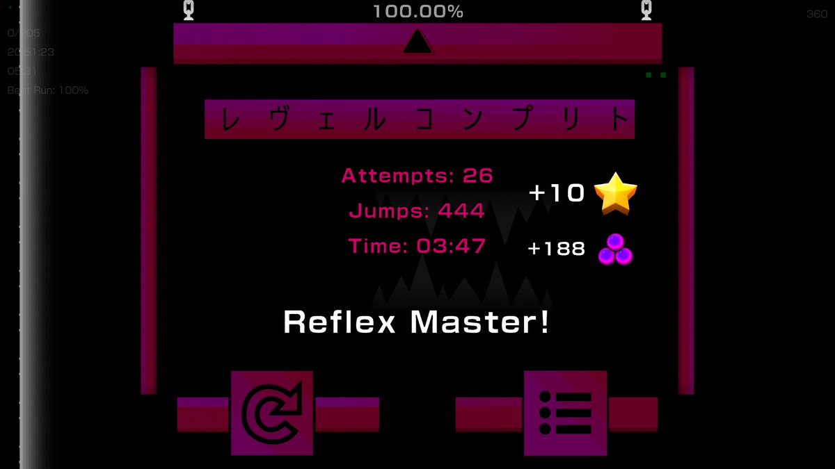 Vision31128666's tweet image. AFTER THREE YEARS AND 821,027 ATTEMPTS I BEAT SILENT CLUBSTEP. ITS FINALLY OVER. THANK YOU EVERYONE &lt;3.