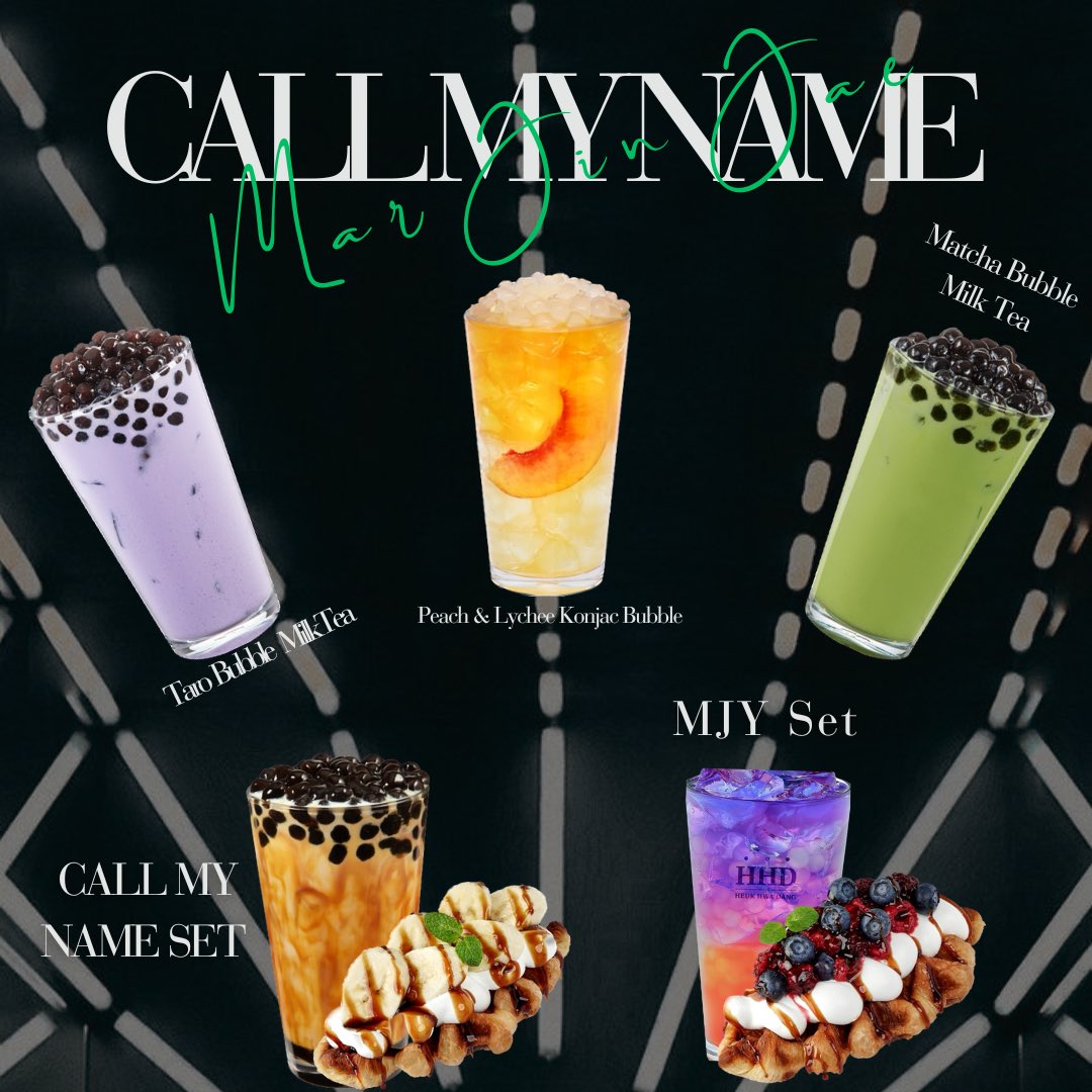 AhgaEvents's tweet image. MAR-JIN-JAE event menu! 

If you purchase a croffle set you will receive a special gift! 

🏷️
#GOT7 #ahgase #ahgase💚 #igot7 #igot7❤️🐥 #marktuan #parkjinyoung #choiyoungjae