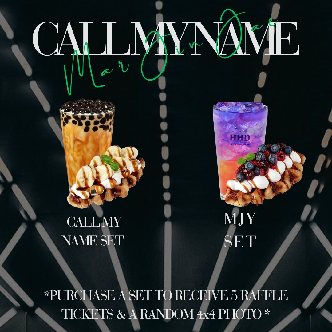 AhgaEvents's tweet image. MAR-JIN-JAE event menu! 

If you purchase a croffle set you will receive a special gift! 

🏷️
#GOT7 #ahgase #ahgase💚 #igot7 #igot7❤️🐥 #marktuan #parkjinyoung #choiyoungjae