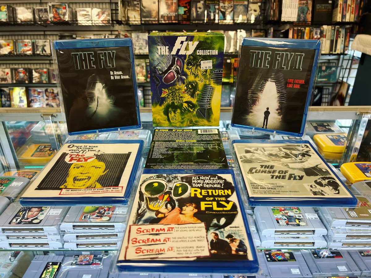 RetroReplaymd's tweet photo. Who remembers The Fly? #movies #thefly #theflycollection #thefly2 #thereturnofthefly #thecurseofthefly #bluray #horror #fly #gamestore #videogames #maryland #shoplocal #retroreplaybelair https://t.co/WhslYCSoEU