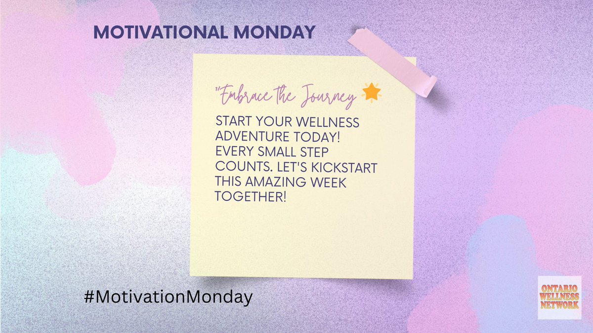 WellnessWaveON's tweet image. 𝙈𝙤𝙩𝙞𝙫𝙖𝙩𝙞𝙤𝙣𝙖𝙡 𝙈𝙤𝙣𝙙𝙖𝙮
🌞 𝐻𝑒𝓁𝓁𝑜 𝒶𝓃𝒹 𝓌𝑒𝓁𝒸𝑜𝓂𝑒 𝓉𝑜 𝓎𝑜𝓊𝓇 𝒿𝑜𝓊𝓇𝓃𝑒𝓎 𝓉𝑜𝓌𝒶𝓇𝒹𝓈 𝓌𝑒𝓁𝓁𝓃𝑒𝓈𝓈.

Let's work towards a healthier you this week! 💪💪

#ontario #wellnessQuest #ontariowellness