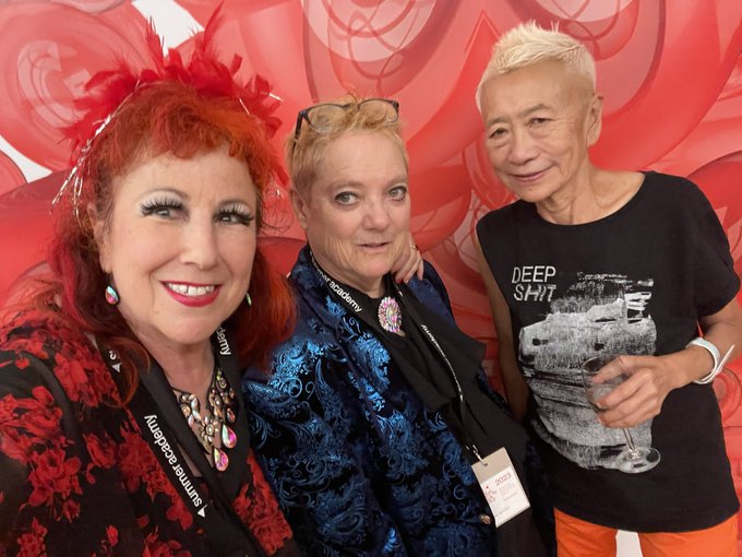 Wonderful to see filmmaker artist Shu Lea Chang and her gallery installation here in Salzburg. We compared