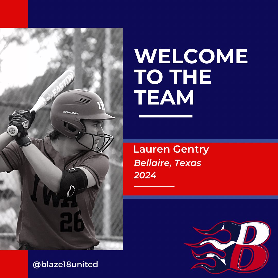 blazeunited14's tweet photo. Welcome to the team, Lauren Gentry!!🔥🔥#bBlaze #bCommitted  #BlazeOn #BTheDifference @lgentrysoftball https://t.co/Mt8GClup7M