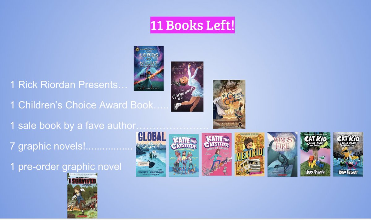My #clearthelist has never been so close to clear! Just 11 books total. Tomorrow is the first #teacher day, so my frequent tweeting is nearly at an end. Any help with these last 11 is so appreciated! 📚💙📚 amazon.com/hz/wishlist/ls…