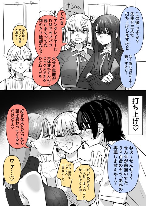 コミケ後に売り子二人とオフパぁコしちゃった話 