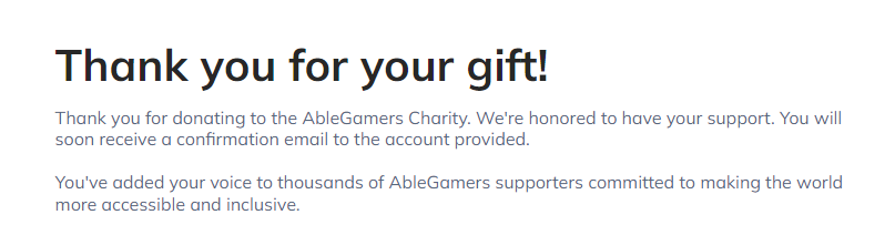 Thank you to everyone that helped support my Bday stream back in June. Had to wait on payouts, but we ended up raising $206 for the Able Gamers Charity! Def want to do another Charity Stream again in the future. Also don't worry I didn't forget about the bet either