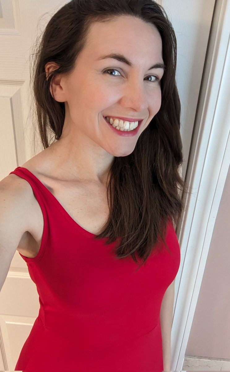 I'm all dressed up for my anniversary date. 18 years tonight! Cheers!
