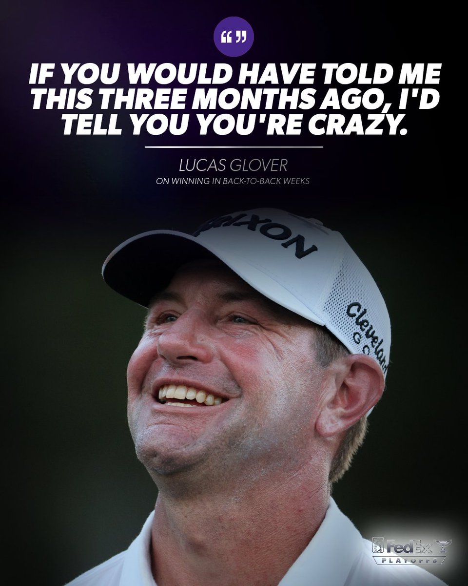 It's safe to say August has been good to <a href="/Lucas_Glover_/">Lucas Glover</a> 😊