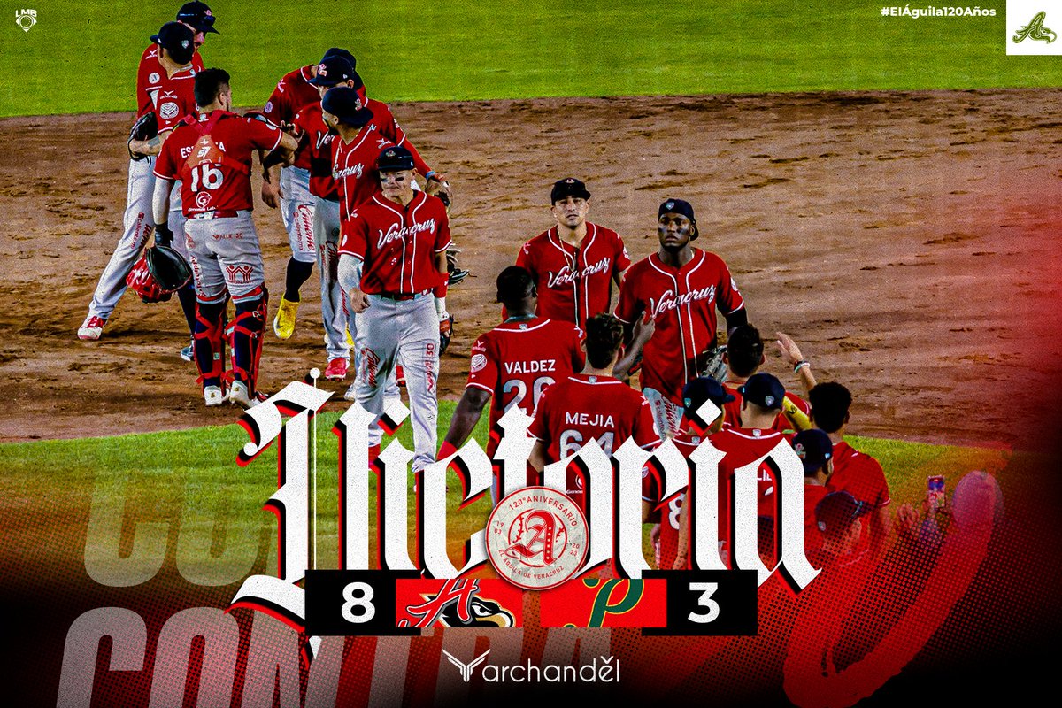 elaguilabeisbol's tweet image. ¡𝐄𝐒𝐓𝐀𝐌𝐎𝐒 𝐕𝐈𝐕𝐎𝐒 𝐘 𝐒𝐄𝐆𝐔𝐈𝐌𝐎𝐒 𝐄𝐍 𝐋𝐀 𝐏𝐄𝐋𝐄𝐀! 💪🏼

¡𝐴𝑅𝑅𝐼𝐵𝐴 𝐸𝐿 𝐴́𝐺𝑈𝐼𝐿𝐴! 🦅

La pizarra final es presentada por ARCHANDEL. 🙌🏼 

#SéParteDeLaHistoria #ElÁguila120Años ⚾️