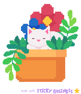 ThatOneGoldfish's tweet photo. creating stickers for my fictional sticker shop while my real one stares at me #stickybusiness https://t.co/qkUZnPJa8N