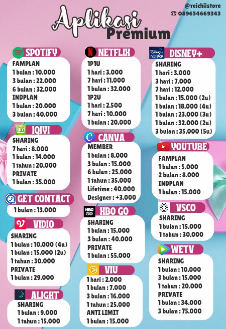 ready aplikasi premium yaa

#zonauang