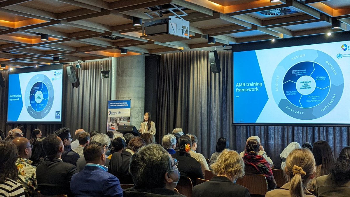 @LinChantel_ representing the collective efforts of the #AMR multi-sectoral teams across @WHOCC_AMR @COMBAT_AMR_ #FlemingFund @ApcahUnimelb @TheDohertyInst @TheRMH An incredible breadth and depth of training programs, resources and collaborations in Asia-Pacific region 🌏