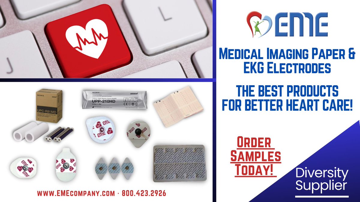 EMECompanyBR's tweet image. In addition to the Cardiology supplies and Imaging Papers that we stock every day, we also maintain an inventory of hard to find papers. If you’re having a difficult time finding a paper, reach out to EME. emecompany.com #ImagingPaper #EKG #EMEcompany #DiversitySupplier