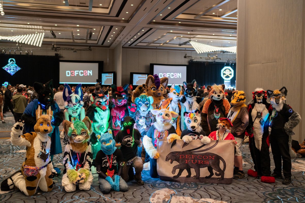 DCFurs's tweet photo. Another great year @defcon ! Wouldn't be the same without the furries :3

Thank you to the entire community that continues to support us and our mission to provide a space for everyone to be themselves and "hack their lives" <3

See you next year!
#DEFCON31 https://t.co/ojYymrM4dT