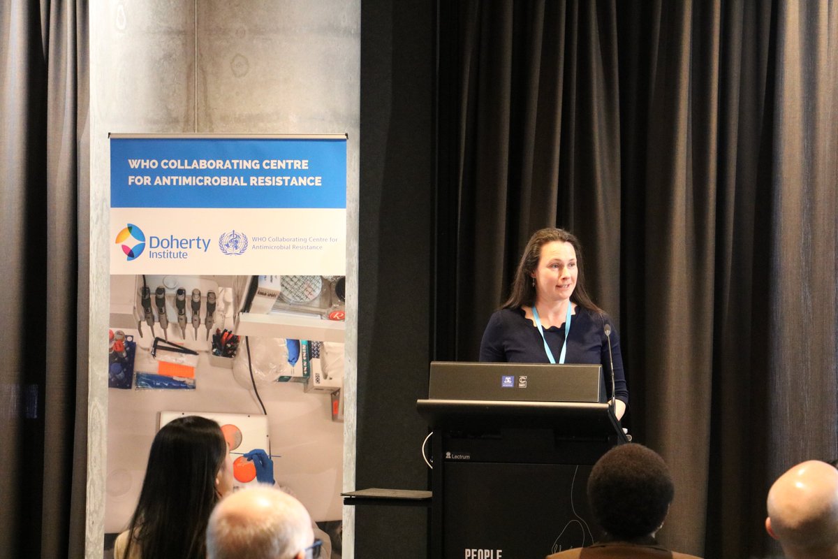 'The environmental dimensions of #AMR are one of the most pressing envinronmental issues of our time' - UNEP. Bringing a #OneHealth perspective is Prof @EricaDonner1 @UniversitySA addressing the importance of the environment in #AMR #CircularEconomy #AMRSymposium2023