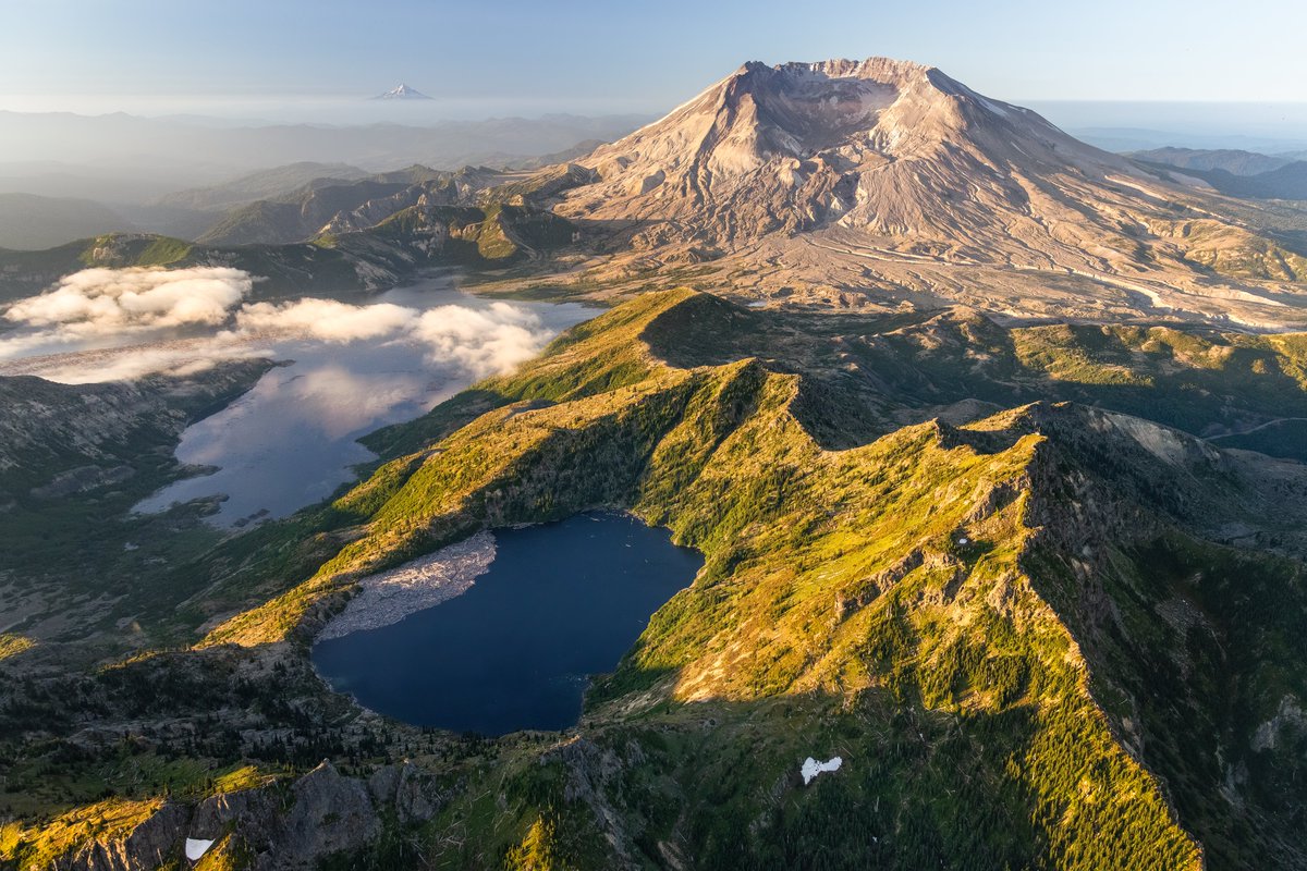 High above Mt St Helens