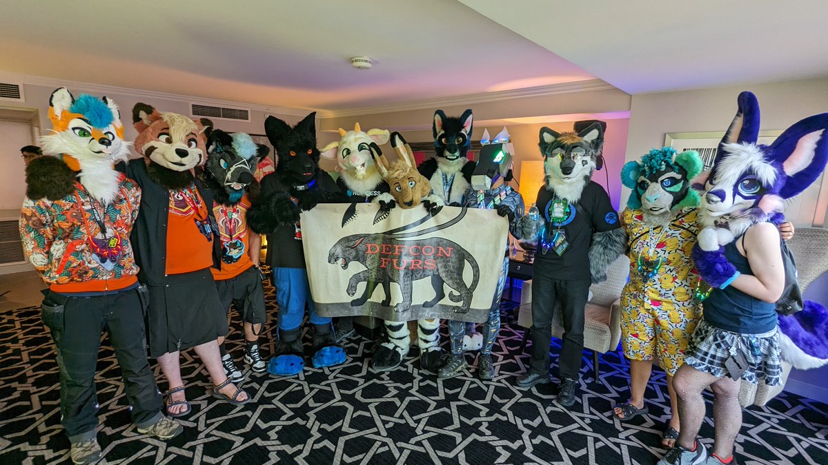 DCFurs's tweet photo. Another great year @defcon ! Wouldn't be the same without the furries :3

Thank you to the entire community that continues to support us and our mission to provide a space for everyone to be themselves and "hack their lives" <3

See you next year!
#DEFCON31 https://t.co/ojYymrM4dT
