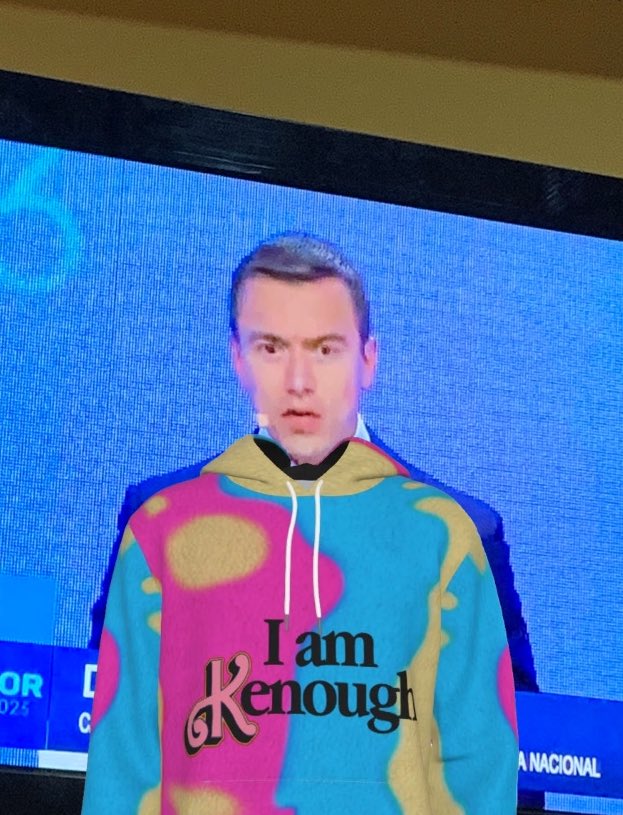 Pajarito__'s tweet photo. He is Kenough @DanielNoboaOk  #DebatePresidencial2023 https://t.co/DSSSPTi346