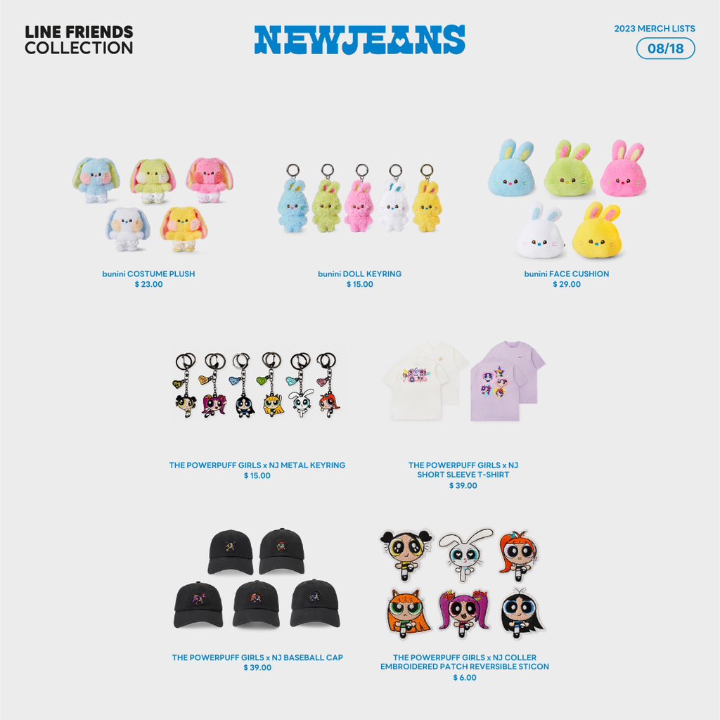 LINEFRIENDSinfo's tweet photo. 2023.08.17(PDT)
NewJeans Merch Drop Announcement
Here is the collection 
of NewJeans Merch dropping this coming Thursday.

NewJeans Merch Drops

Global Store
🗓 2023.8.17 19:00 (PDT)
📍LINE FRIENDS COLLECTION
*Unreleased Merch Online
-THE POWERPUFF GIRLS x NJ Acrylic Phone Grip https://t.co/4JgnJen1Km