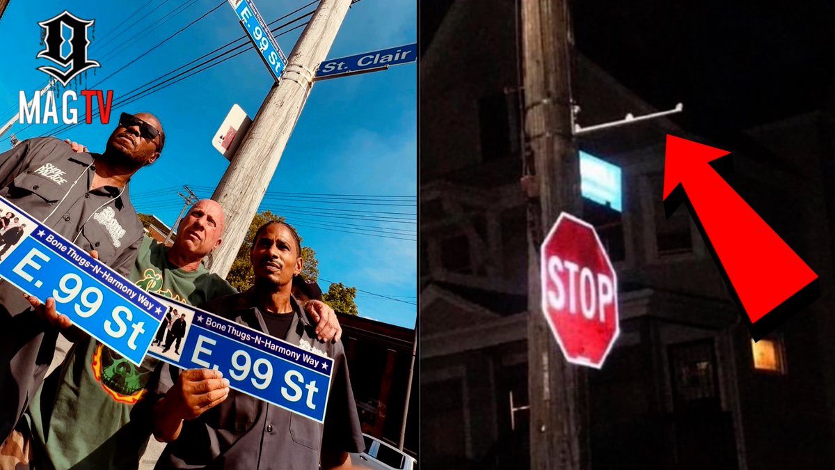 BlackInkChi's tweet photo. SEE VIDEO HERE: https://t.co/BiaRQvEVEi
Bone Thugs N Harmony Street Sign Was Stolen 48 Hours After Dedication! 😱
#bonethugsnharmony #streetsign #e99 #CrazyInLove2 #RHOA Chrisean #Billboard lil durk big sean blue ivy staged #tiktok porsha https://t.co/1DdfiWnP4P