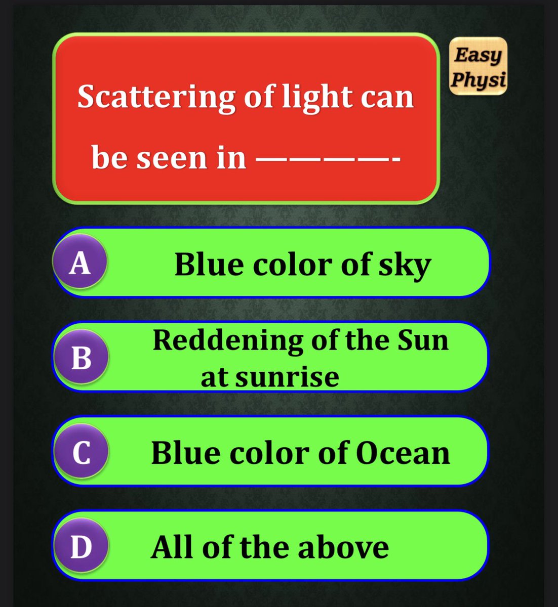 EasyPhysi_'s tweet photo. #physics #science #cbse #exam #education #learning #class10 #class12 #byjus #pw #physicswallah #allen #aakash #unacademy #vedantu #neet #jee #revision #ncert #selfstudy #cbseboard #boardexam #studymaterial #physicsnotes #physicsfacts #light #optics #sun #sky #ocean https://t.co/GdTAETE4KM