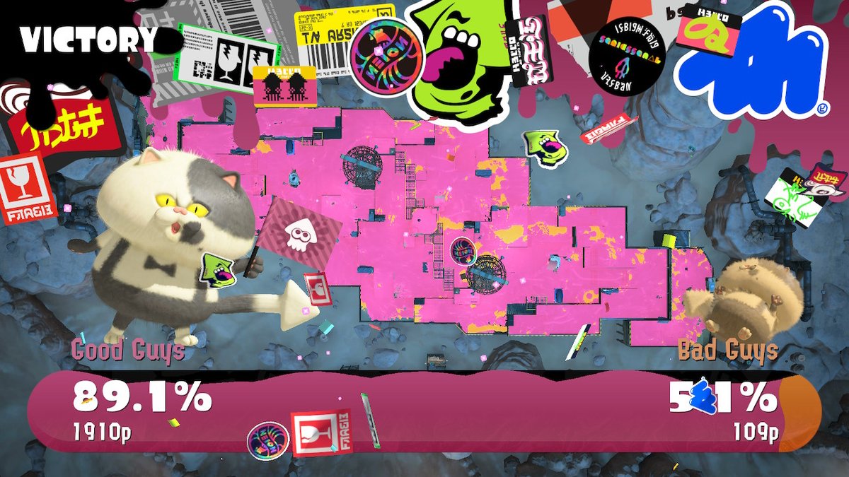 yigakorok's tweet photo. splatfest highlights [i have yet to win one goddamnit] #Splatoon3 #NintendoSwitch https://t.co/gazX3FqtmJ