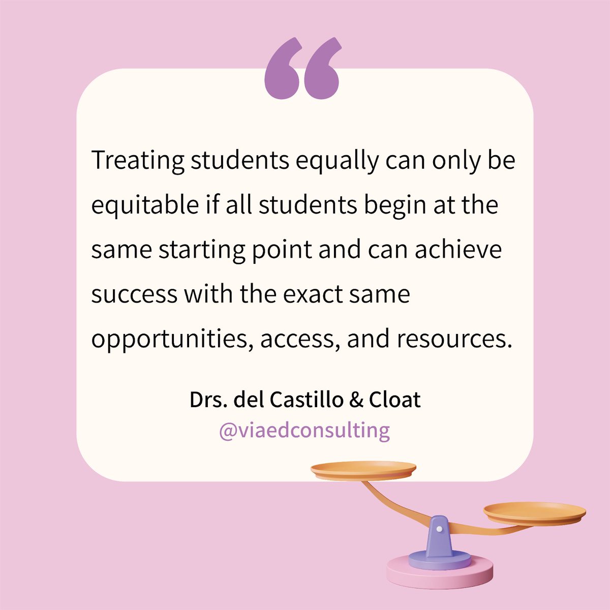 Treating students equally can only be equitable if all students begin at the same starting point and can achieve success with the exact same opportunities, access, and resources. - Drs. del Castillo & Cloat 📊

#TRIS #Biliteracy #DualLanguage #DLI #bilingualteacher #Bilingualism