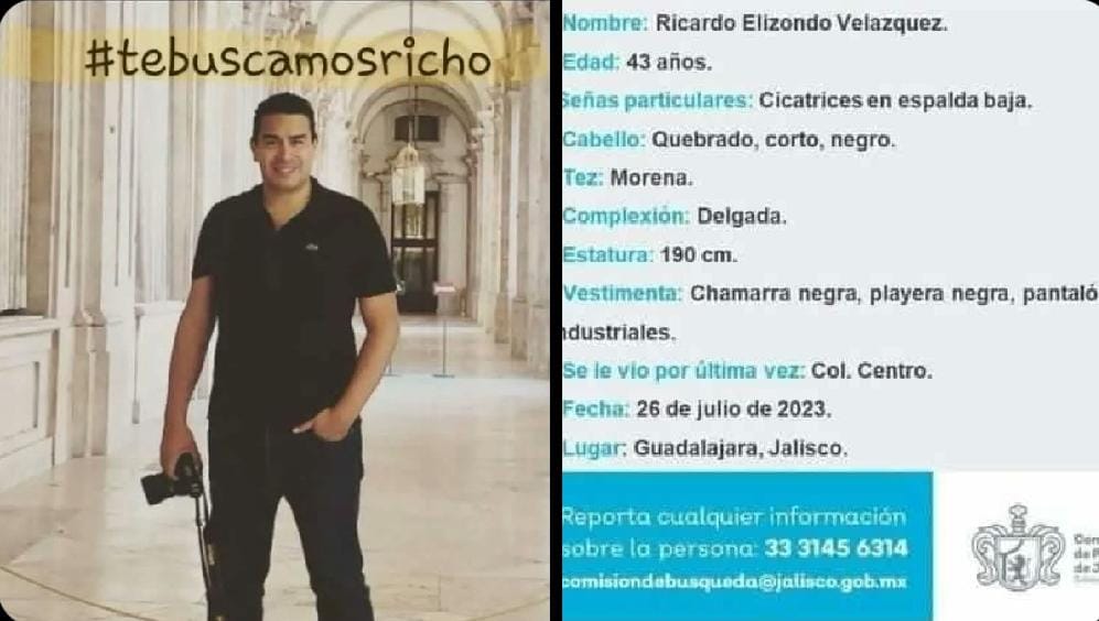pamquibec's tweet photo. Viernes 11 de agosto desaparecen 5 jóvenes en #Jalisco
26 de Julio desaparece Ricardo Elizondo en el centro de Guadalajara. 
TODOS hombres y de ellos NINGUNA PISTA. 
Mientras tanto el gobernador @EnriqueAlfaroR guarda un aterrador silencio #TEBUSCAMOSRICHO #AYUDA #Desaparecidos https://t.co/2QNq2vlNvv
