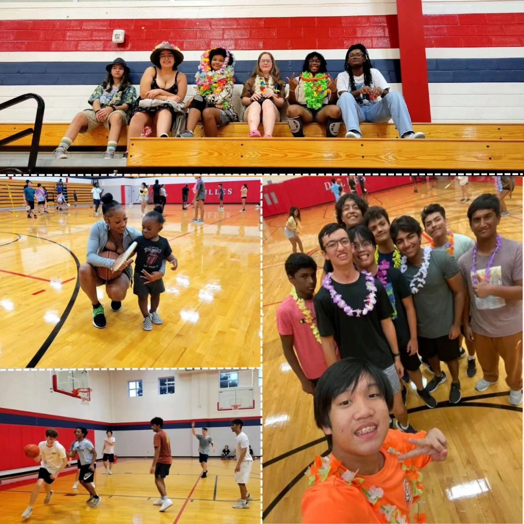 🥳A while back, our Vikings had completed their first week of summer band camp. To celebrate working hard, rock a thon is the place to let out some energy, have fun, and make new friends. They had a lot of fun playing basketball and many other activities.🏀🏸