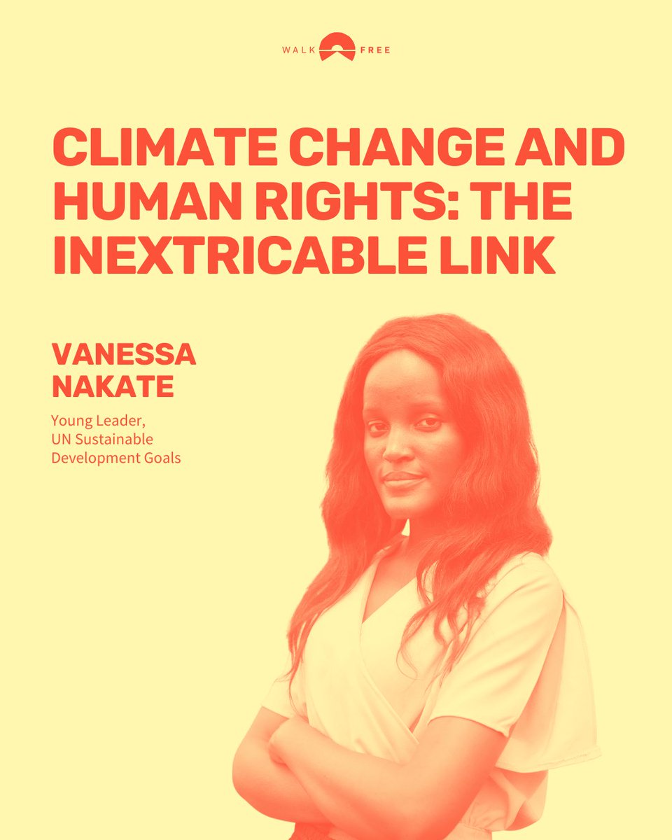 The climate crisis is a human rights crisis. 🌏 Meet Vanessa Nakate - the Young Leader for the UN Sustainable Development Goals. @vanessa_vash explains the consequences of climate change. walkfree.org/global-slavery… #climatechange #humanrights