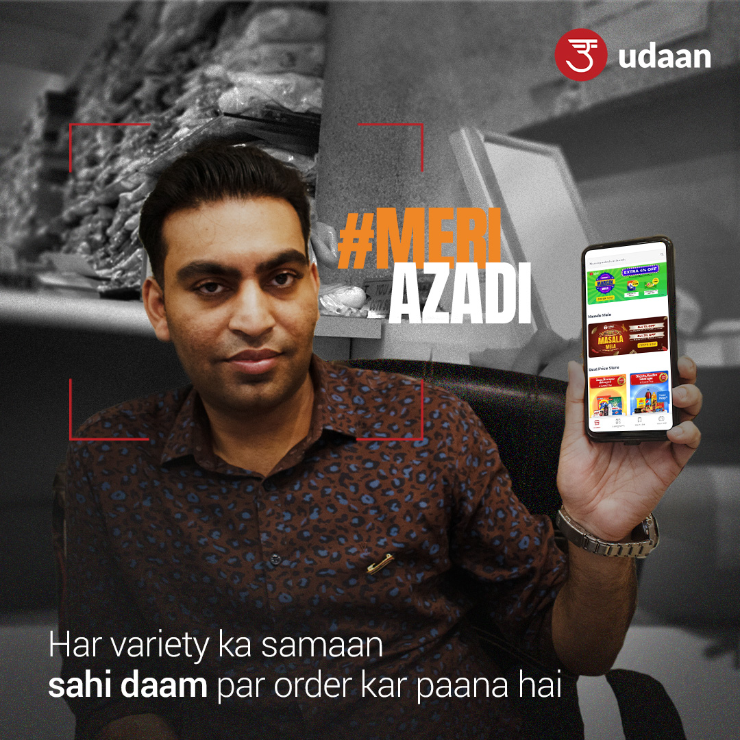 udaandotcom's tweet photo. The shopkeepers of Bharat have defined Azadi in a new way, every day with their indomitable spirit to serve their customers. #MeriAzadi celebrates the heartbeat of such retailers and #udaan is proud to enable them to script their own definition of Azadi.
#IndependenceDay https://t.co/bEWedv3E48