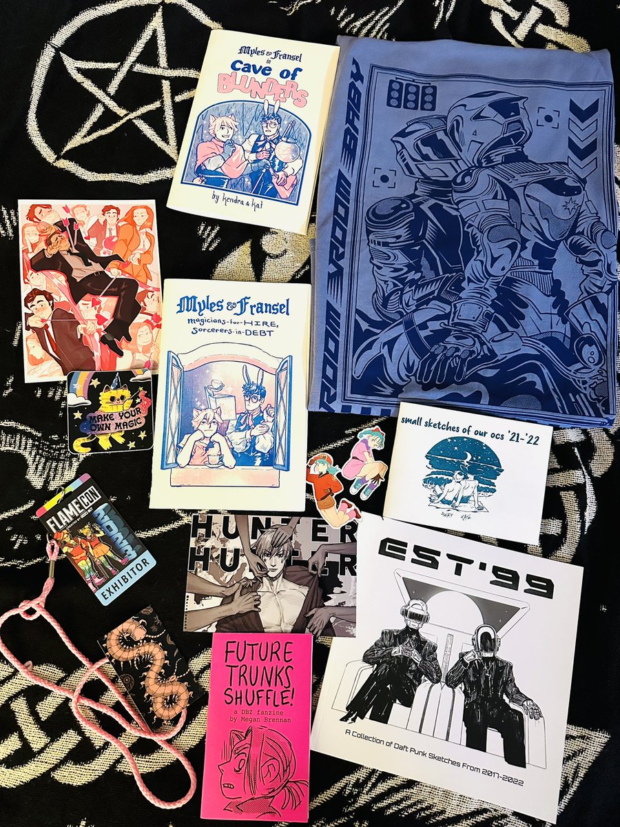 One more art haul from @FlameCon! Loved finding so much 90’s anime and riso artwork! 🔥〰️🔥📸
