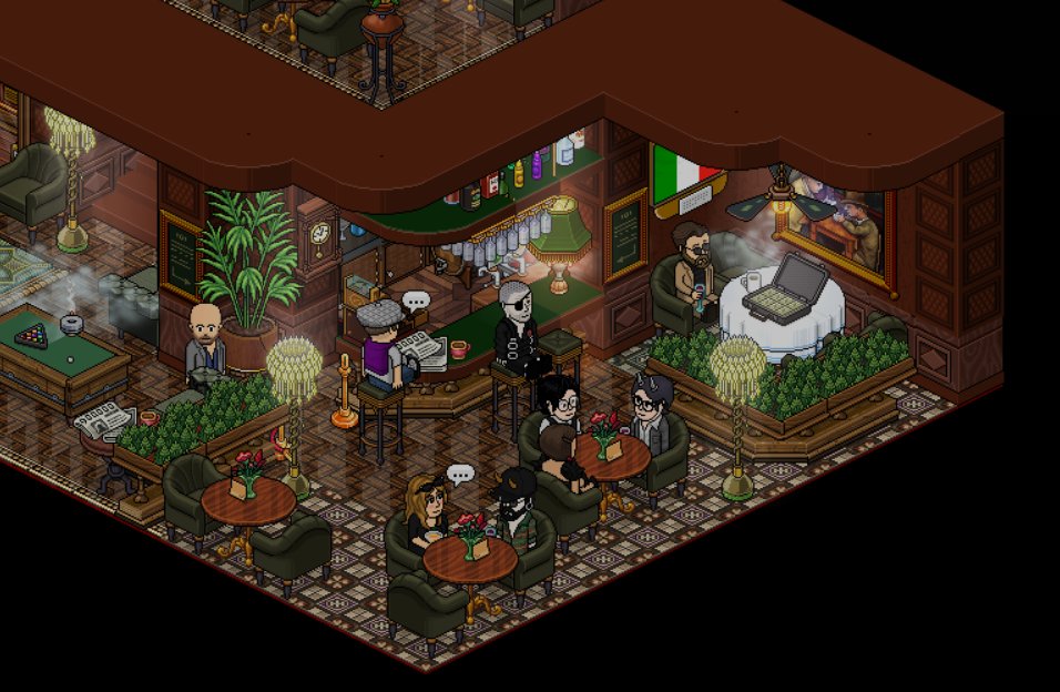 El dia de hoy hemos realizado las pagas del team Rostenna en la hermosa sala de la <a href="/FSassanoHabbo/">Famiglia Sassano</a> .

No se pierdan nuestros eventos el próximo viernes en Rostenna Bar, casi 500L donados!

Nos vemos!