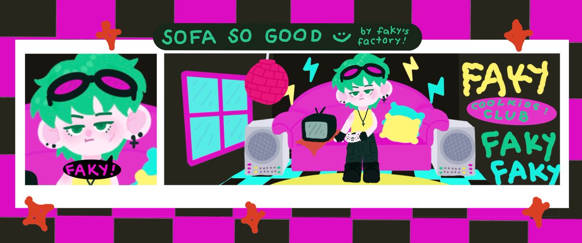 Sofa so good edition ver. neon boi 

♡ price - 99 bath

♡ mention na ka

#ร้านฟอร์บอท #พื้นที่โปรร้าน 
#fakythebabyxworks