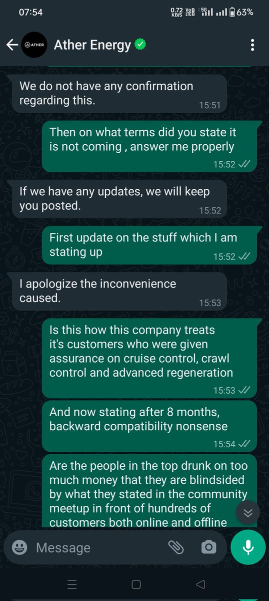 futureiselectr2's tweet photo. Hi, @atherenergy @tarunsmehta, @swapniljain89, @RavneetPhokela, @booleanbalaji, this is what the conversation I had with the customer service and is this how are previous going to be treated, hope an ideal clarification will come through https://t.co/yfRAz3vEHd