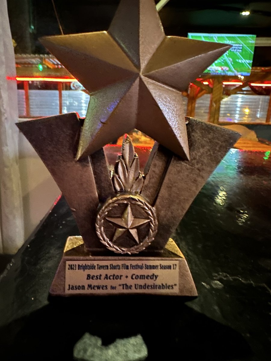 Congratulations to <a href="/JayMewes/">Jay Mewes</a> for winning #BestActor award at <a href="/BSTSFilmFest/">BrightsideTavernSFF</a> for his role in #TheUndesirables! Truly deserved!  #filmfestival #awards #tvpilot #tvseries