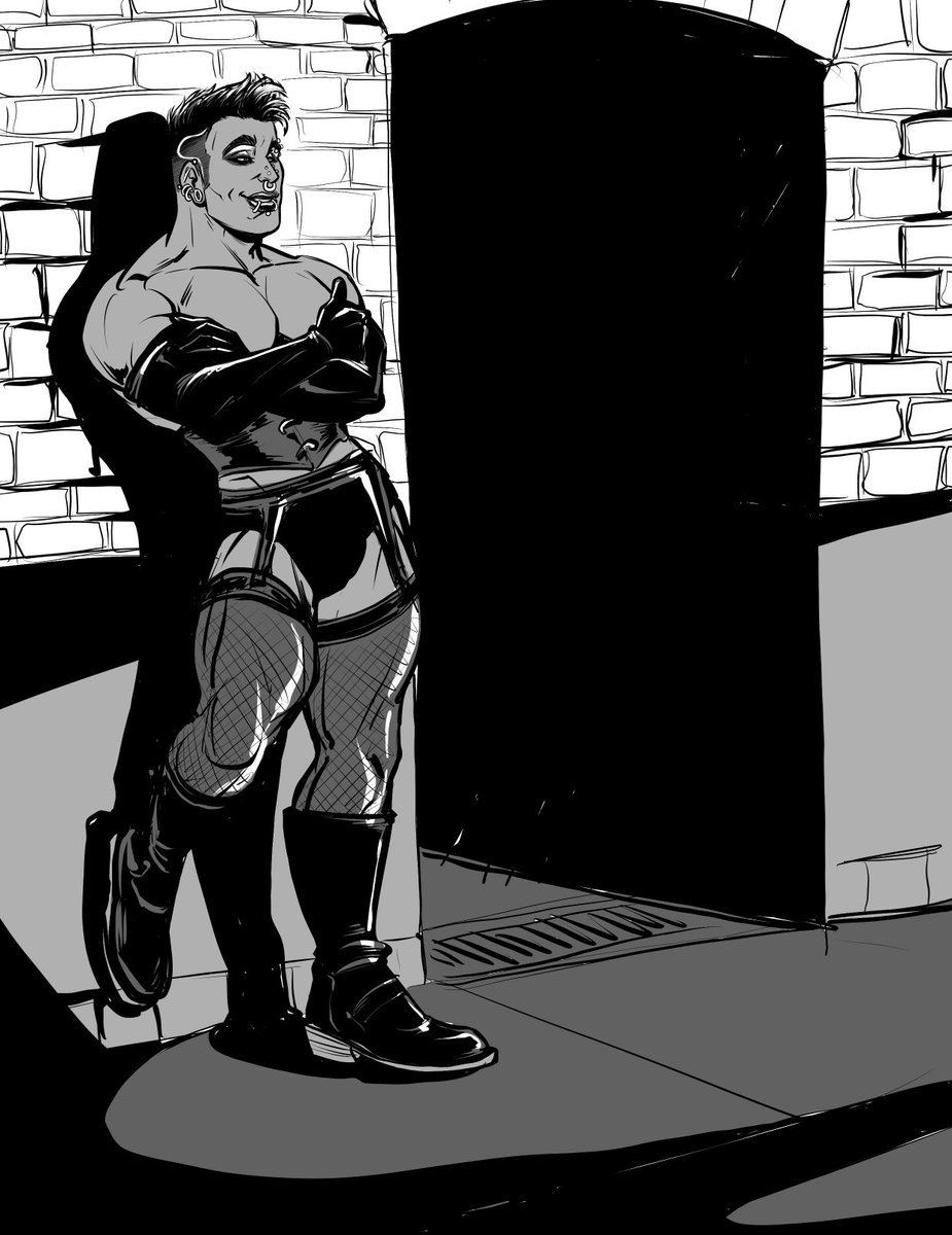 Inspired by @graysinning's Toshio being a good sport on Drag night, Gray being a good sport on drag night