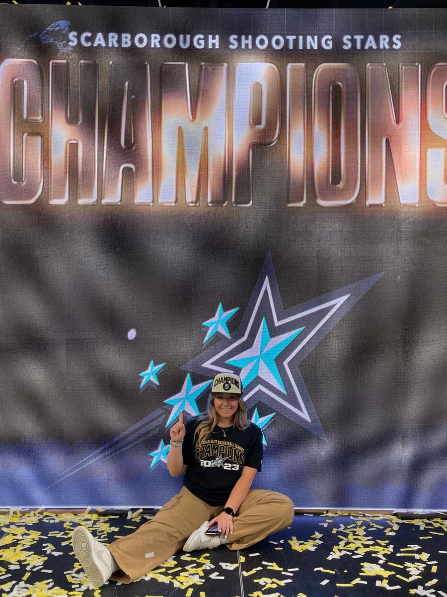 That’s. My. Sister. 👏 #Champ <a href="/msuriani/">Maria</a> 
Congratulations to the Scarborough Shooting Stars!!! 🔥💍  <a href="/CEBLeague/">CEBL</a>