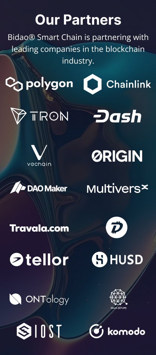 BidaoSpartan's tweet photo. The Bidao Smart Chain ($BISC) partnerships signal a strong collaboration with various industry leaders, each with unique strengths and markets. Here's how they could impact $BISC:

#Chainlink: Integration with Chainlink's decentralized oracle network can provide secure and reliable real-time data to BISC's smart contracts.

#Tron, #Polygon, #VeChain, #Ontology, #QTUM, #IOST, #Komodo: Collaboration with these well-established blockchain networks could enhance interoperability, reach, and technological innovation.

#Dash: Partnership with Dash could promote better payment solutions and financial services within the $BISC ecosystem.

#Tellor: Utilizing Tellor's decentralized oracle services could further enhance the reliability and accuracy of off-chain data.

#Origin: Collaboration with Origin could pave the way for decentralized marketplaces and peer-to-peer commerce on $BISC.

#DAO Maker: Partnering with DAO Maker could facilitate decentralized governance and community-driven initiatives within $BISC.

#DigiByte: DigiByte's focus on cybersecurity could provide enhanced security solutions for $BISC.

#Travala: Integration with Travala might open up unique travel-related services and offerings within the $BISC ecosystem.

#Multivers: Collaboration with Multivers could extend opportunities in virtual reality, gaming, and entertainment within $BISC.

#HUSD: Integration with stablecoin like HUSD can provide stability and liquidity within the $BISC DeFi ecosystem.

These partnerships demonstrate a robust and multifaceted approach by $BISC to address various aspects of the blockchain industry. They could greatly enhance the appeal and functionality of $BISC to potential users, developers, and investors.💥 Don't miss the next big thing in blockchain! #BISCUnleashed