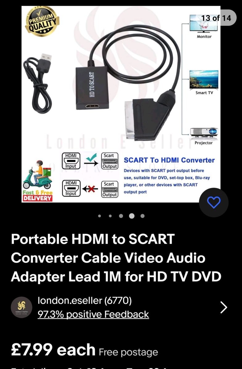 EbikeJaimes's tweet image. #RetroGaming That moment when you realise you're using a #SCART/component to #HDMI, rather than a HDMI to SCART converter! (For putting modern stuff on an older CRT TV, like low resolution videos on YouTube/Roku)