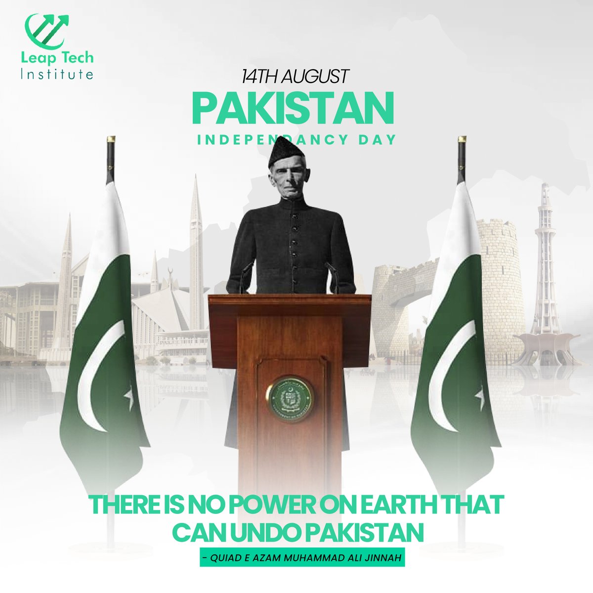 _LeapInstitute's tweet photo. Happy Independence Day to All Pakistani's around the world! It's your day, make it count. 🙌

#14August2023 #Happy76th #Ashra_e_Azaadi #LeapTech #IndependenceDayPakistan https://t.co/vBJwbB75T2