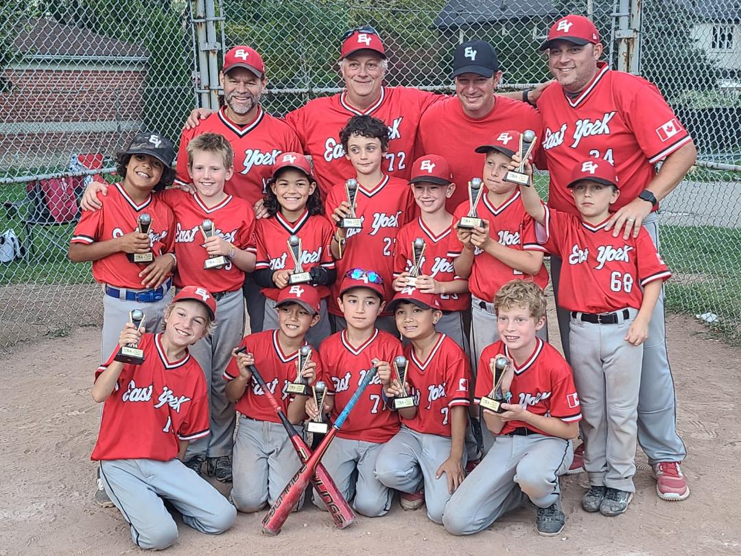 EastYorkBasebal's tweet photo. EY Select Teams Triumph at TBAs! Congrats to our 9U Red, 13U Red, 15U &amp; 18U Bulldogs on being TBA Champions &amp; our 11U Red Bulldogs who were Finalists. All of these teams will be representing EYBA at the upcoming OBAs. https://t.co/qL6pmg4B1a
