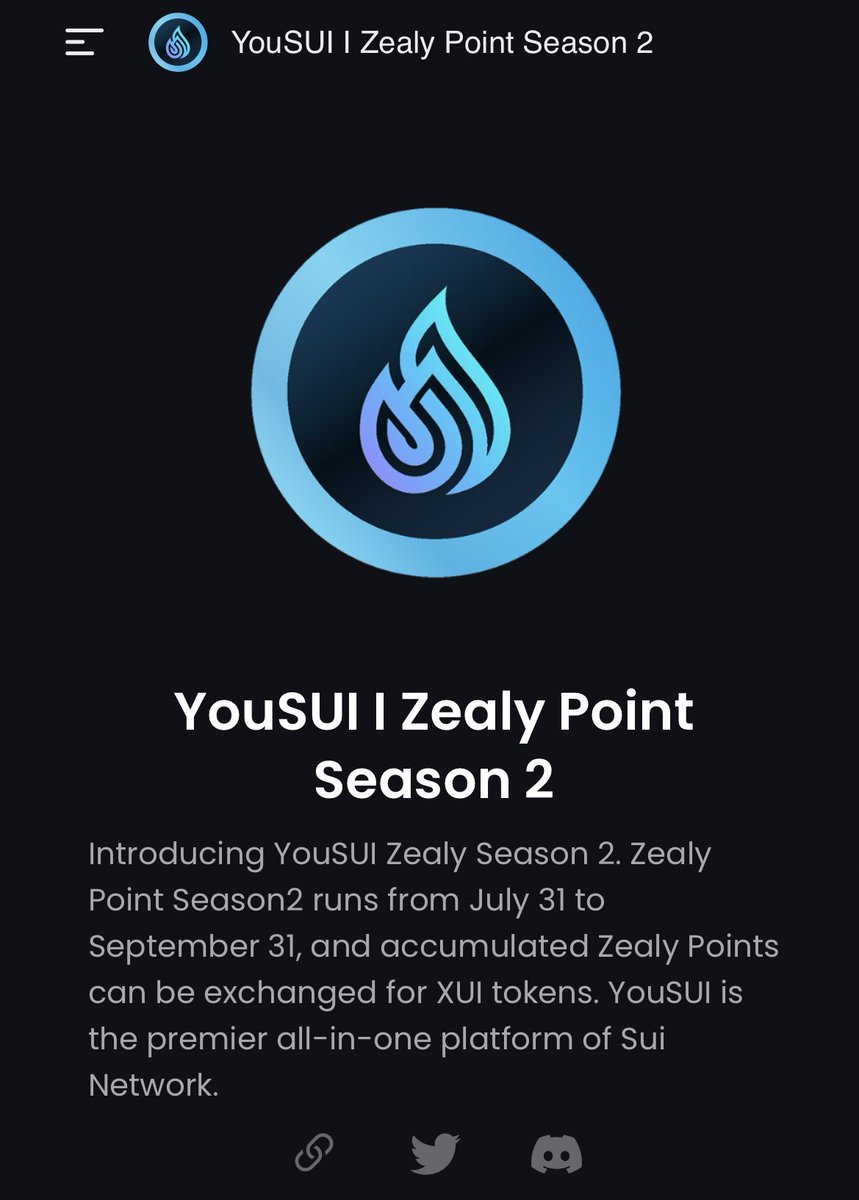 dave_ethz's tweet photo. @YouSUI is back with #zealy season 2, running until September 30th.

 Exchange your engagement points for $XUI tokens. 
Don't miss out on this opportunity  👇🏼
https://t.co/zhyG4fTTgA
#YouSUI #CryptoCommunity #crypto https://t.co/PFPikJrzEH