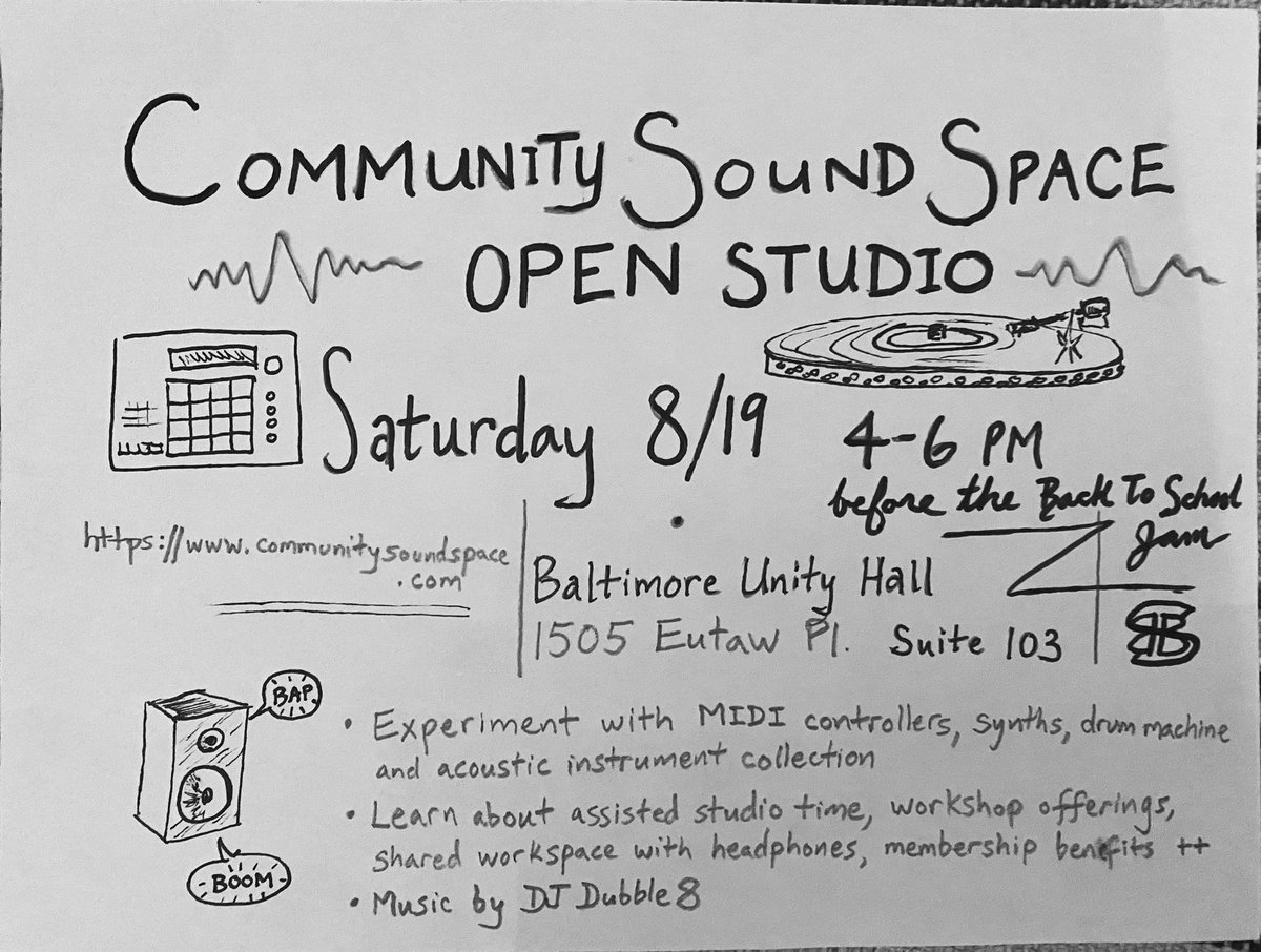BoxBaltimore's tweet image. Open studio on Saturday 8/19!