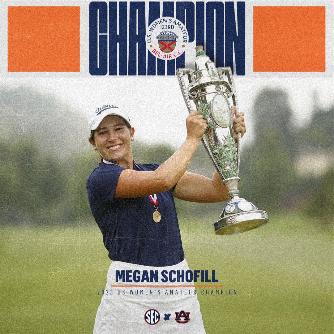 The 123rd #USWomensAm Champion. 🏆

<a href="/AuburnWGolf/">Auburn Women's Golf</a>'s Megan Schofill

<a href="/USGA/">USGA</a> x #ItJustMeansMore