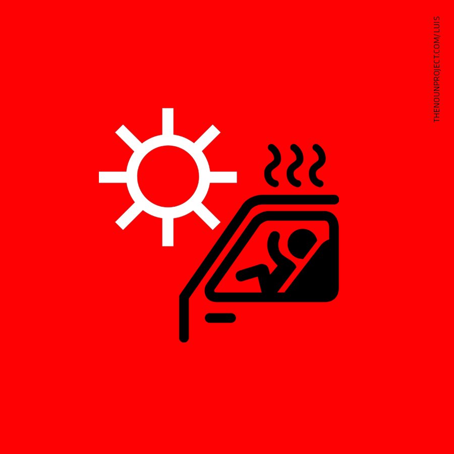 Never leave a child or dog alone in a car. #heatstroke