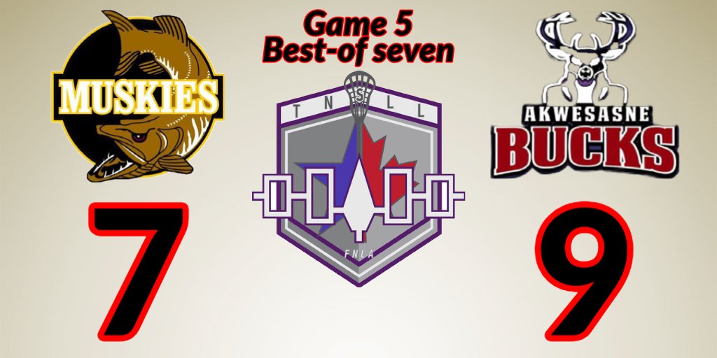 Akwesasne Bucks take a 3-2 series advantage on Snake Island Muskies in the #TNSLL Finals