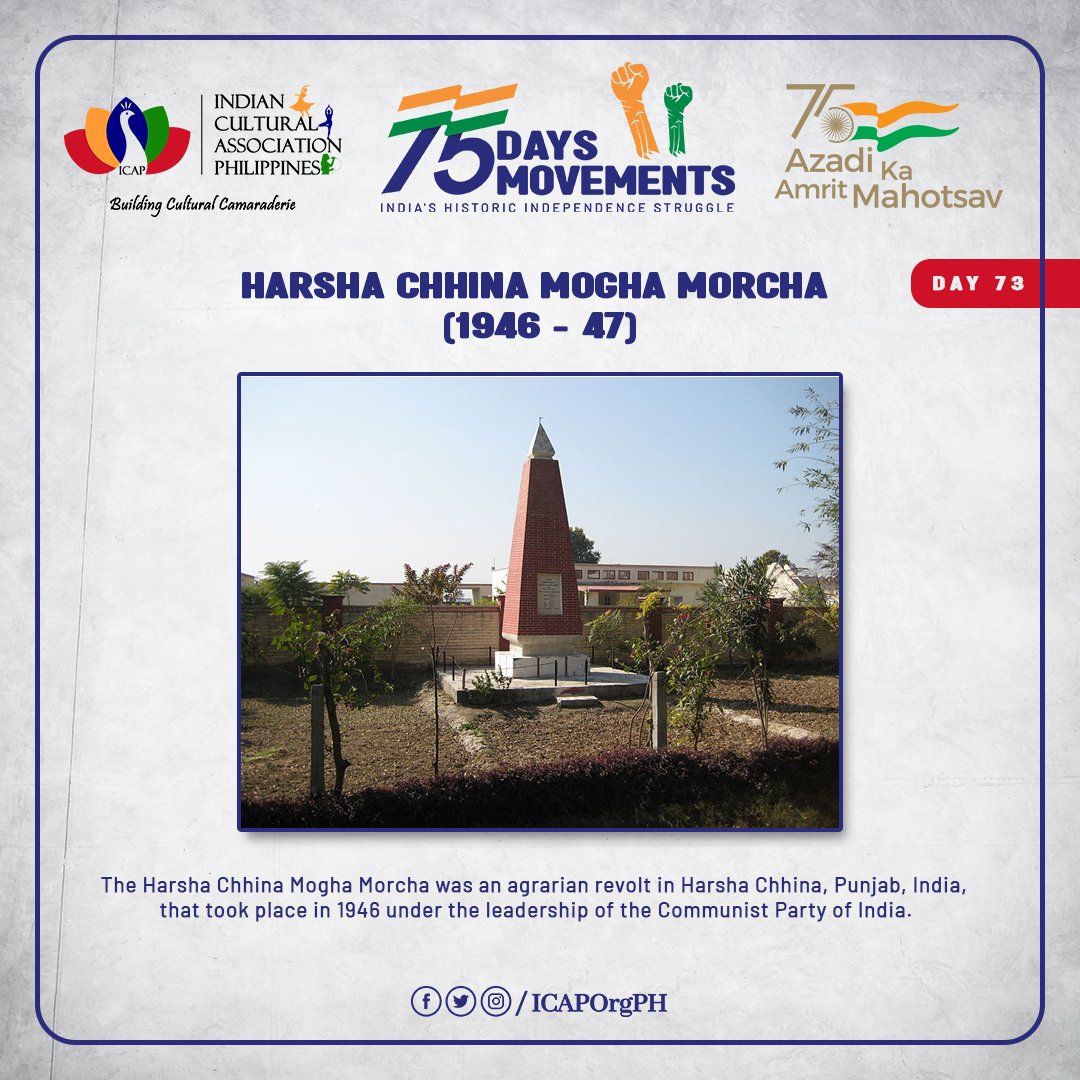 75 Days, 75 Movements - Harsha Chhina Mogha Morcha (1946-47)

Stay Tuned! 👇
bit.ly/ICAPonWA

#harshachhinamochamorcha #AzadiKaAmritMahotsav #ICAPOrgPH #IndianIndependenceStruggle #india