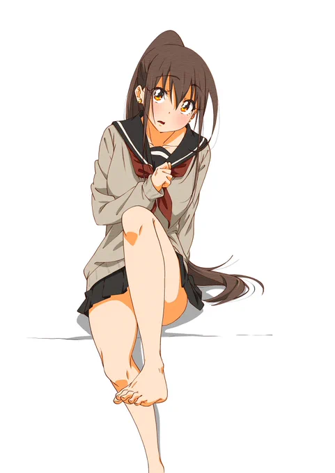 おぎだあああああああああ 今日もがんばるうううううううううう とはいえ連日夏バテのようになっててあんま動けない…(';ω;`)  それはおいといて、今日なんか素足の日と水泳の日らしいので 3〜4年前のポニ子とスク水ぺこーら再掲絵! #素足の日 #水泳の日