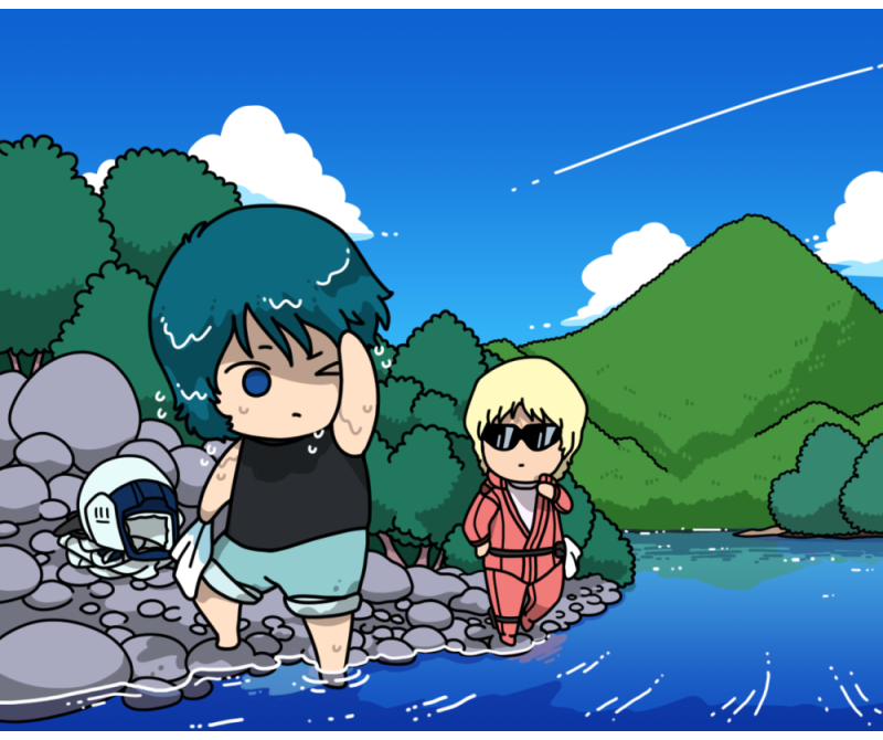 大尉とカミユon the earth in the summer 